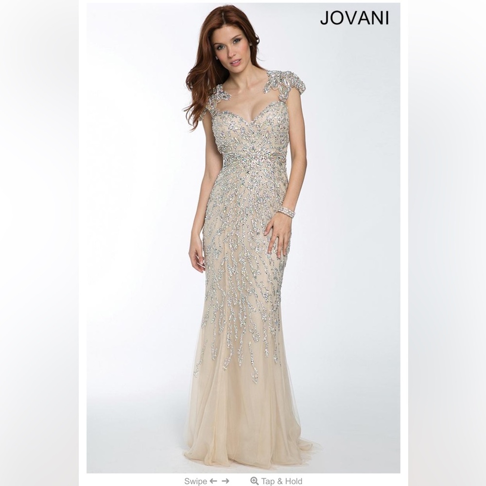 Elegant Beaded Evening Gown Jovani prom dress evening gown pageant dress